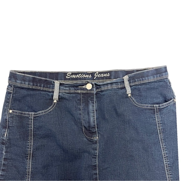 SOLD 🔴 Emotions jeans denim skirt with shorts size 11 fits W34 blue - Picture 6 of 13